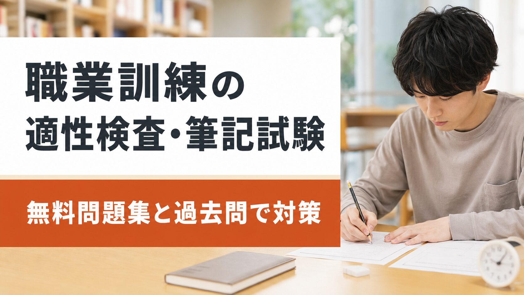 職業訓練の適性検査・筆記試験対策|無料問題集と過去問・解答を掲載