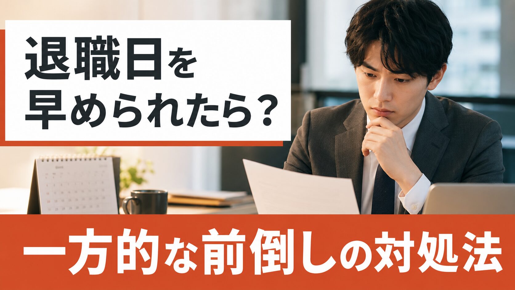 退職日の前倒しについて知っておきたい法律と対処法